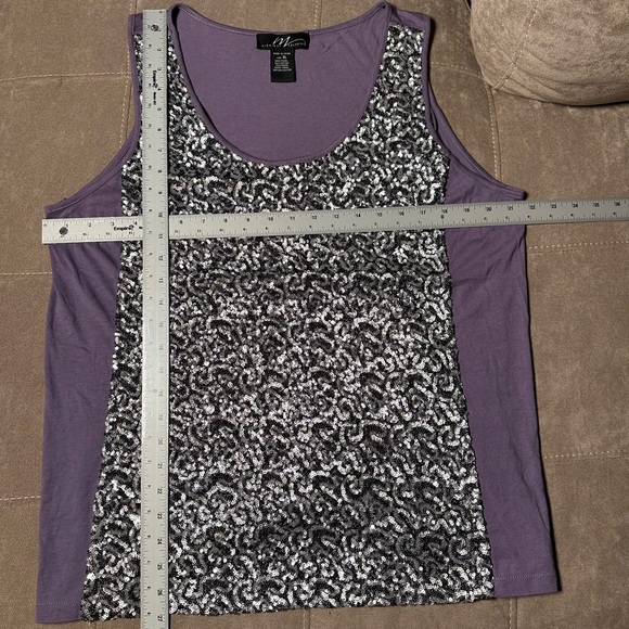 Midnight Velvet Purple Fitted Sleeveless Tank Top - Picture 3 of 9